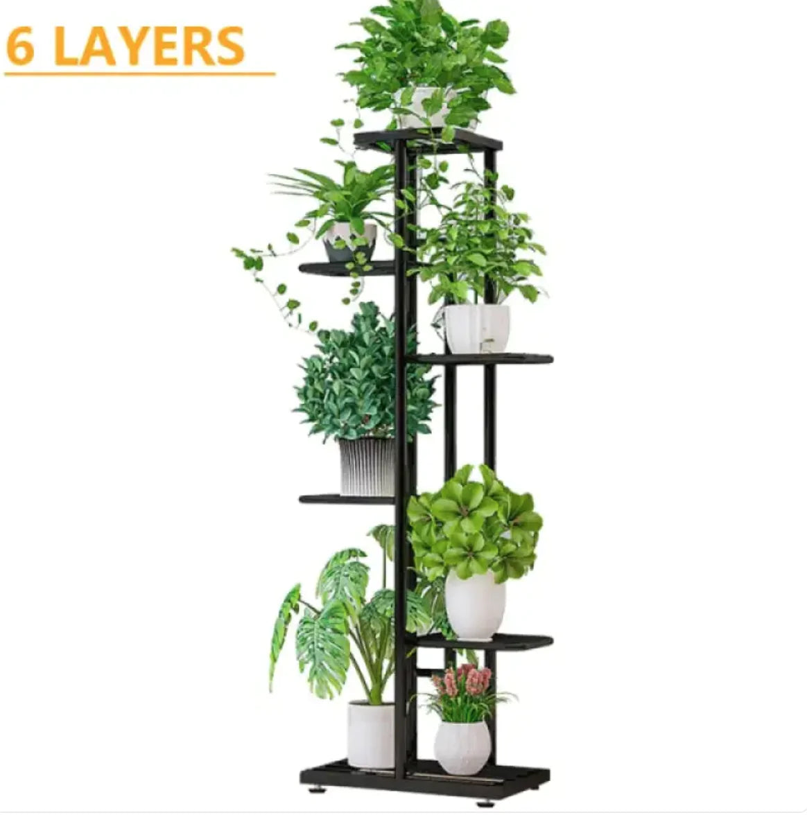 Multi-Layer Flower Pot Stand – Green Radish Storage Balcony Rack