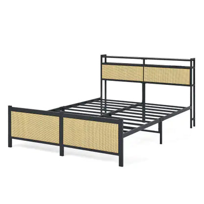 Iron Bed Frame, Metal Bed Frame, Wrought Iron Bed Frame, Iron Platform Bed Frame